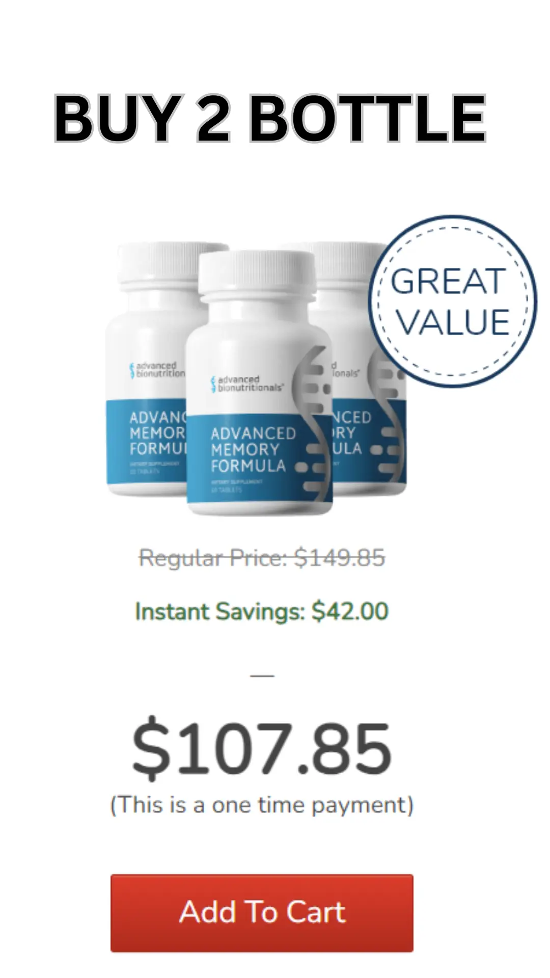 Buy Advanced Memory Formula 3 Bottles